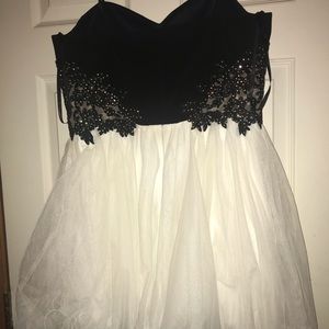 Black and ivory dress from Davids Bridal